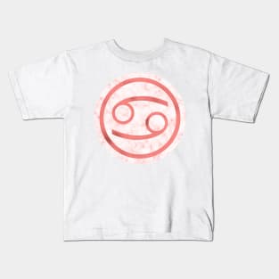 Living Coral Marble Zodiac - Cancer Kids T-Shirt